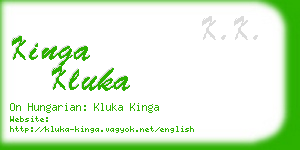 kinga kluka business card